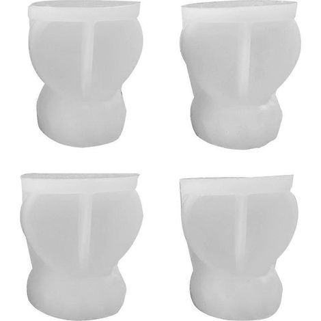 4er-Set DIY 3D Zylinder-Kerzenformen aus Silikon für die Kerzenherstellung