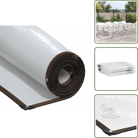 vidaXL Bâche transparente avec œillets 4x8 m polyéthylène (1/5)