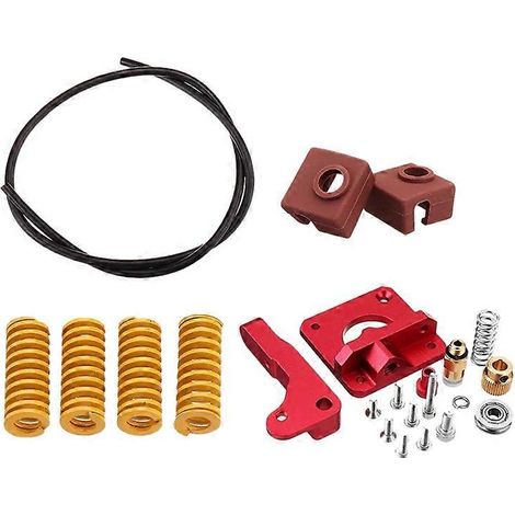 Kit de ressort d'extrudeuse métallique MK10 amélioré avec télécommande longue portée et boîtier en silicone pour Creality Ender-3 -10 Noir/Jaune/Rouge (1/5)