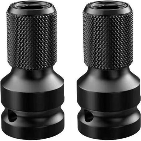 2 Stücke 1/2 Zoll Bit Adapter für Schlagschrauber, Stecknuss Adapter 1/2 Zoll auf 1/4 Zoll, Schlagschrauber Bit Adapter, Nuss Adapter (1/5)