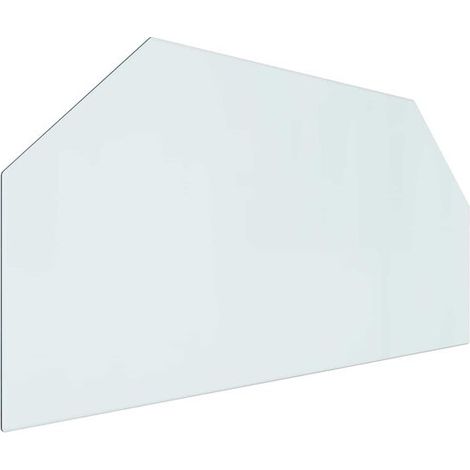 Panneau arrière de cheminée en verre transparent, 100 x 50 cm. (1/5)