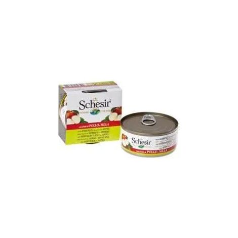 Schesir Comida húmeda pollo y manzana para perros 150g