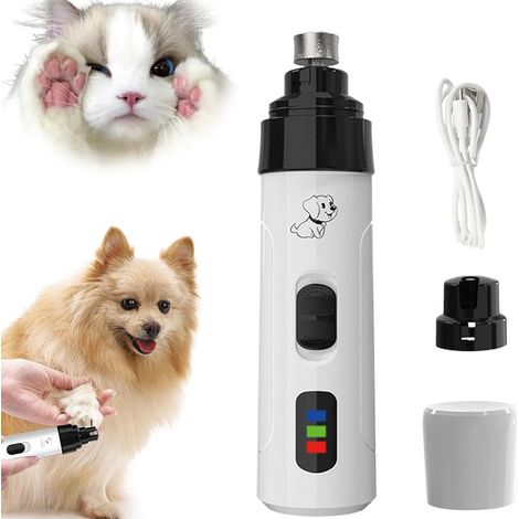 Coupe-ongles électrique pour animaux de compagnie - Coupe-ongles électrique rechargeable pour animaux de petite et moyenne taille (1/5)