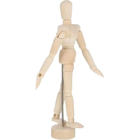 Figurine miniature en bois de 14 cm (5,5 pouces) à esquisser, modèle articulé, jouet puzzle, décoration intérieure. (1/5)