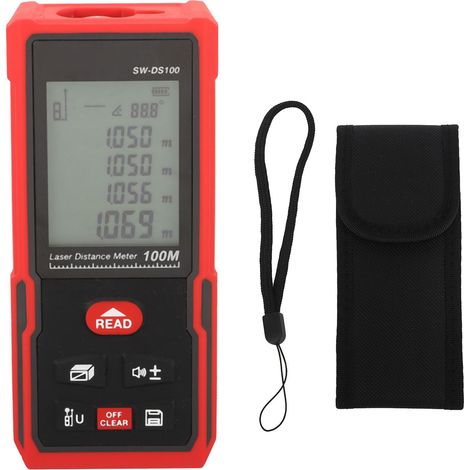 Télémètre Laser Professionnel Mesure Rapide Précise Infrarouge Portable 630-670nm 100m / 328,1ft (1/5)
