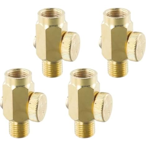 Régulateur d'air en laiton massif 1/4 NPT, en ligne, avec outil pour vanne de pression d'air comprimé. (1/5)