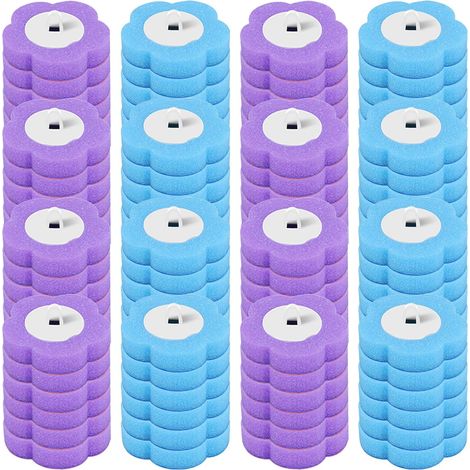 Kit de brosse WC jetable - Montage mural - Avec 66 pièces de rechange - Avec poignée allongée et support - Nettoyage en profondeur à 360° - Pour la maison, l'hôtel, la caravane (1/5)