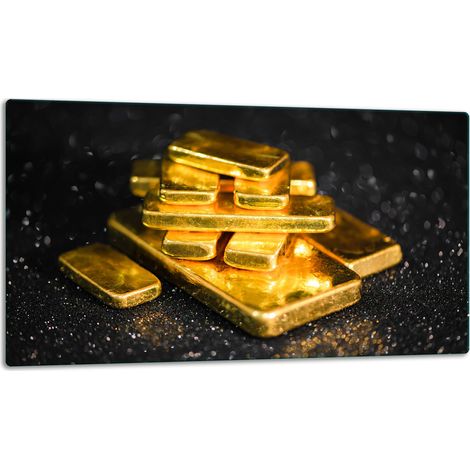 Tagliere della lastra di vetro 52x30 oro (1/5)