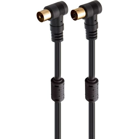 FONESTAR ANT-NE-3A NEGRO / CABLE DE ANTENA TV / VÍDEO COAXIAL MACHO A ANTENA TV / VÍDEO COAXIAL HEMBRA 3 METROS