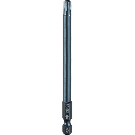 Embout de Tournevis Torx Magnétique, T30 1/4" Hex Tige Longueur 100mm Embout de Vissage Long Hexagonal en Acier S2 avec Trou pour Retirer les Vis de Fixation Outils (1/5)