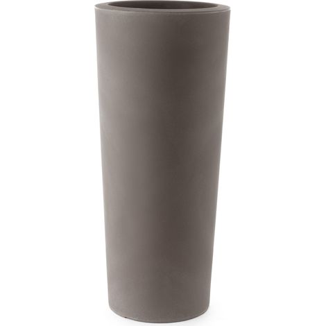 Vaso Ø30x68 cm in Polietilene Tulli Schio Cono Essential 70 Cappuccino (1/3)