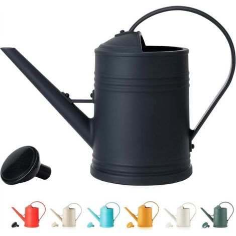 One-piece black indoor plant watering pot, 35.6 cm deep x 14 cm wide x 23 cm high, flower watering pot, plastic plant watering pot with a (1/5)
