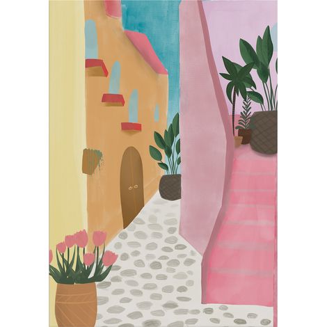 Art for the Home Outdoor Leinwandbild Garten Wanddeko - Dreamy Pink - 70x50cm (1/5)