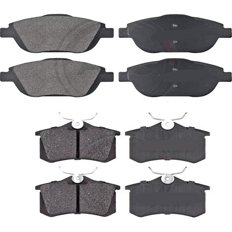 KIT PASTIGLIE FRENO ANTERIORI E POSTERIORI compatibile con CITROEN C3 I (FC,FN) / PASTIGLIE FRENANTI AUTO OEM FDB1476 FDB1543 FDB4066,FDB1083 / SOSTITUZIONE DIRETTA / BASSA POLVERE / SILENZIOSO (1/4)