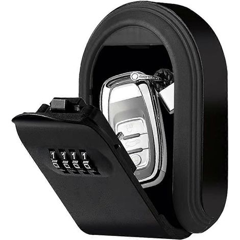 Coffre à clés magnétique avec cadenas à combinaison à 4 chiffres, à dissimuler sous une voiture, porte-clés magnétique pour l'intérieur. (1/5)