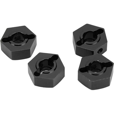 Adaptateur de moyeu hexagonal 14mm en alliage d'aluminium pour voitures RC 1/10, compatible ARRMA Senton, Kraton, Outcast - Pièce de rechange noire (1/5)