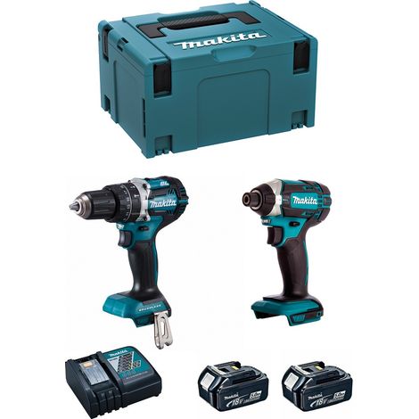 MAKITA Kit MK222RTJ (DHP484 + DTD152 + 2 x 5,0 Ah + DC18RC + MAKPAC 3)