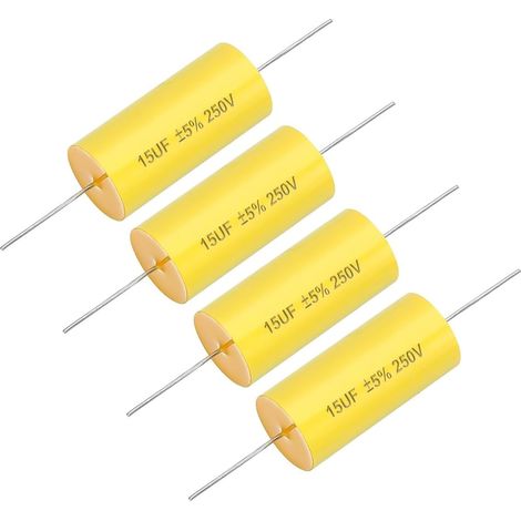 4 condensateurs diviseurs de fréquence axiaux MKP 15 µF 250 V pour Haut-parleurs Audio (1/5)