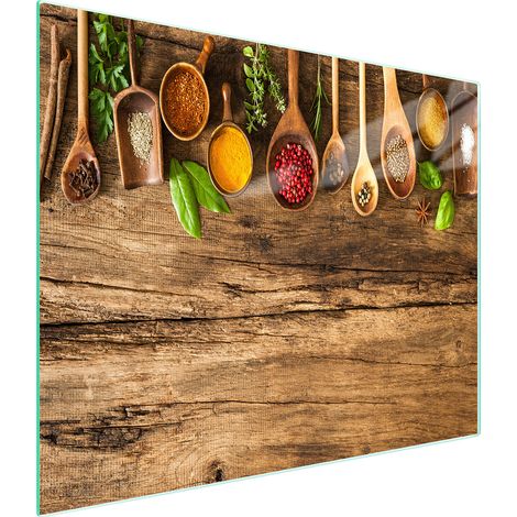 PLANCHE À DÉCOUPER EN VERRE 52x30 ÉPICES (1/5)