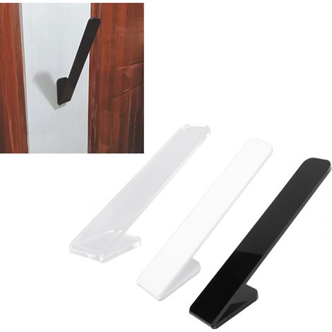 Huthaken  3-teiliger Helmhalter  Transparente Acryl-V-Form  Selbstklebender Wandorganizer  Schwarz & Weiß (1/5)