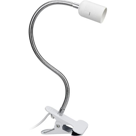 Portalámparas E27 con Pinza e Interruptor  Blanco (1/5)