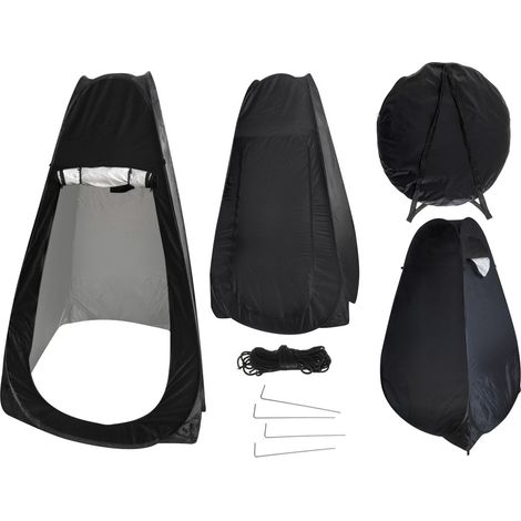 Tent shower changing room portable wc black