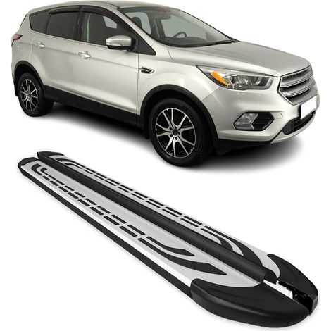 Marchepieds Latéraux pédale Compatible avec Ford Kuga 2013-2019 Aluminium Gris Noir 2X (1/5)