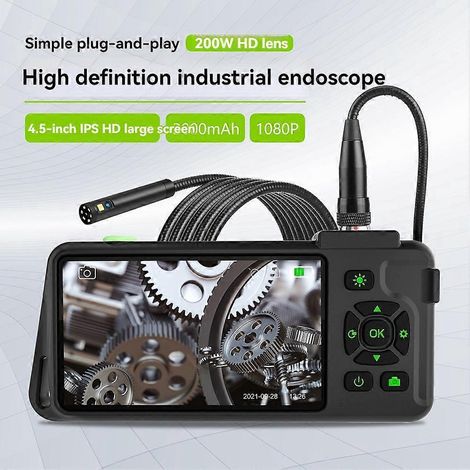 4,5-Zoll-Inspektionskamera mit Licht, 1080P HD, Dual-Objektiv, 15 m Reichweite