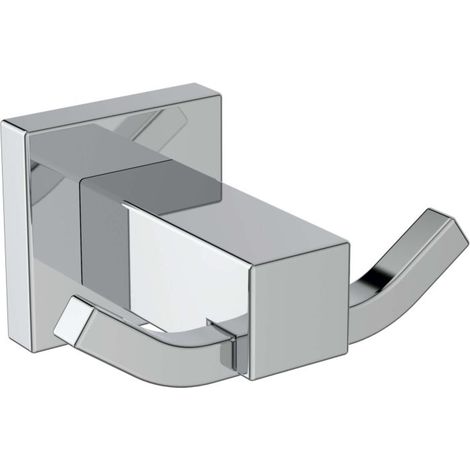 Ideal Standard IOM Cube Crochet porte-serviettes E2193AA double, avec kit de fixation, chromé (1/5)