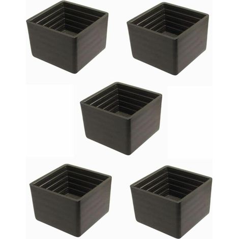 5 tappi terminali per tubo quadrato 20x20, in plastica, neri, 20 mm, fai da te (1/2)