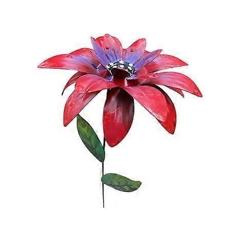 Dcoration de jardin de couleur Piston en fer forg Hmrocalle tas de jardin de fleurs en mtal rouge