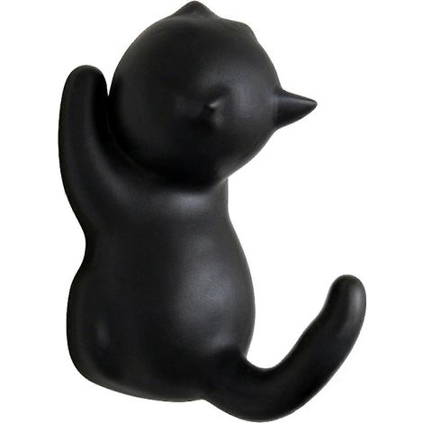 Niedlicher Katzen-Wandhaken – selbstklebend – für Schlüssel und Handtücher (1/5)
