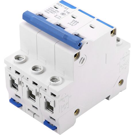 Disjoncteur Modulaire AC 400V 6/10/16/20A 3P Sécurité DZ47-63 (16A) (1/4)