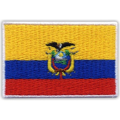 Aufnäher mit der Flagge Ecuadors – 5 cm – Selbstklebende Rückseite – Gestickter Aufnäher/Abzeichen/Emblem