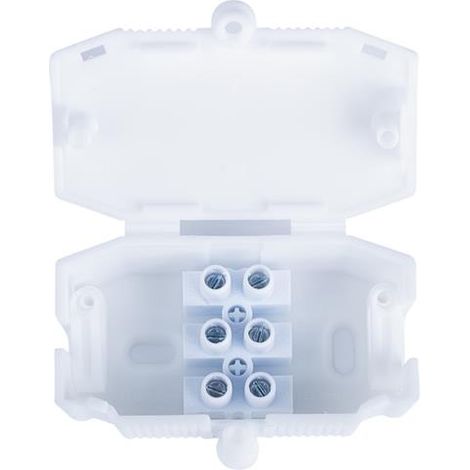Dencon 3 Pole Connector Box 10A - White Electrical Insulation