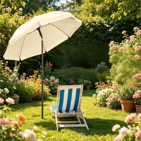 Parasol de plage pliant, pour jardin et extérieur (seul le parasol est inclus) (1/5)