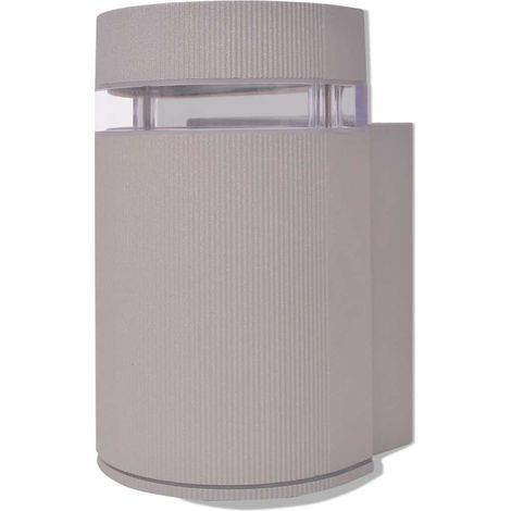 Maison Exclusive - Luce da parete per esterno semi-cilindrica in alluminio grigio (1/5)