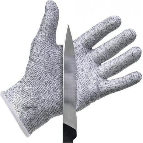 Une paire de gants anti-coupures - Gris - Taille L - Niveau de protection 5 conforme à la norme EN 388 (1/4)