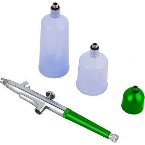 (Vert) Aérographe portable à simple action, équipé d'une buse de 0,3 mm, pour une pulvérisation continue, un outil de beauté à jet d'encre. (1/5)