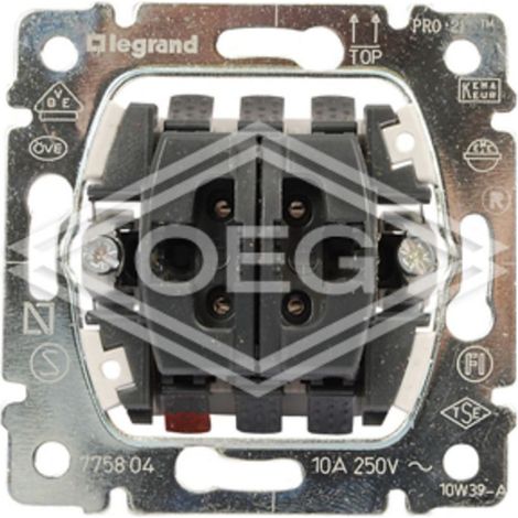 Interrupteur pour jalousie Legrand ne peut être éclairé, 10AX / 250V