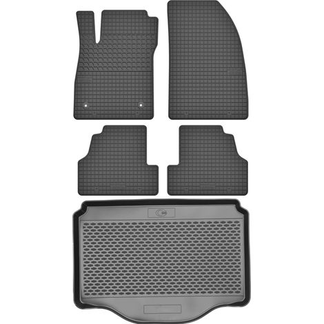 Chevrolet Trax Crossover 2013 SET - Alfombrillas de goma para coche + alfombrilla para maletero