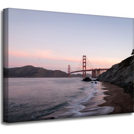 Golden Gate Architektur-Leinwanddruck 40x30 cm