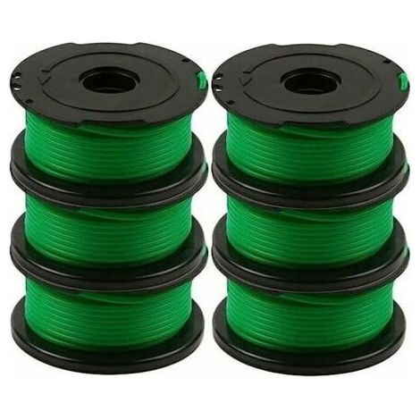 Lot de 6 bobines de fil pour débroussailleuse Black and Decker GL7033, GL8033, GL9035, de 6 mètres chacune. (1/5)