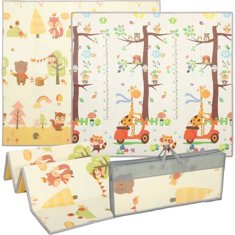 AIYAPLAY Foldable Reversible Baby Play Mat 200 x 180 cm, Tree & Forest (1/5)