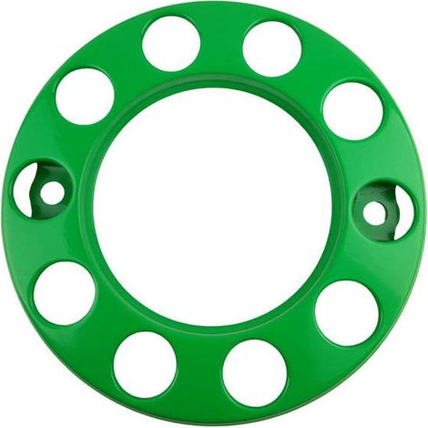Enjoliveur de roue - 22,5" - Couleur verte - 10 trous - Universel pour camions