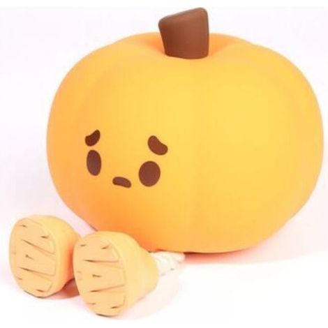 Petite veilleuse LED citrouille en silicone, lampe de chevet à intensité variable, tactile et rechargeable, pour décoration Halloween (1/4)