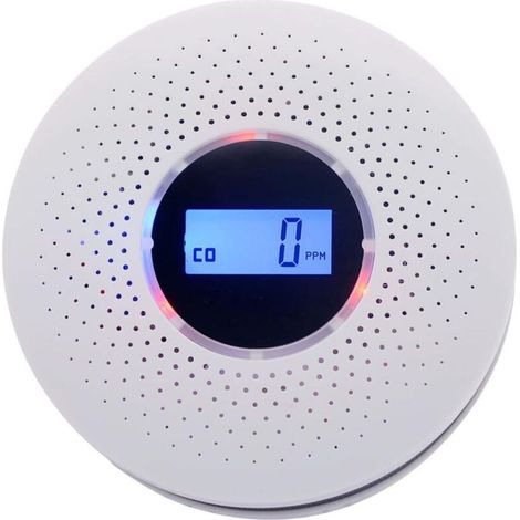 Détecteur 2 en 1 Fumée et Monoxyde de Carbone avec Alarme Sonore Puissante pour Maison, Appartement et Bureau (1/4)
