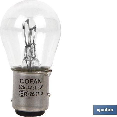 Cofan-Lampe 2 Pole P21/5W (BA15D) 24V