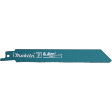 Makita - Set di lame per sega diritta per metallo 14/18 TPI, lunghezza 225 mm, 5 pz B-43175