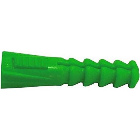 Cheville Sans Collerette, 6mm x 30mm, Vert, Seau de 1000